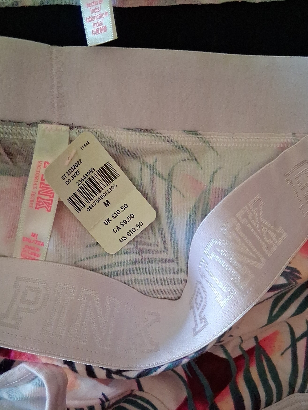 PINK Victoria's Secret Mixed-Print Boyshort Panty Trio - White, Black, Multi - Picture 5 of 6